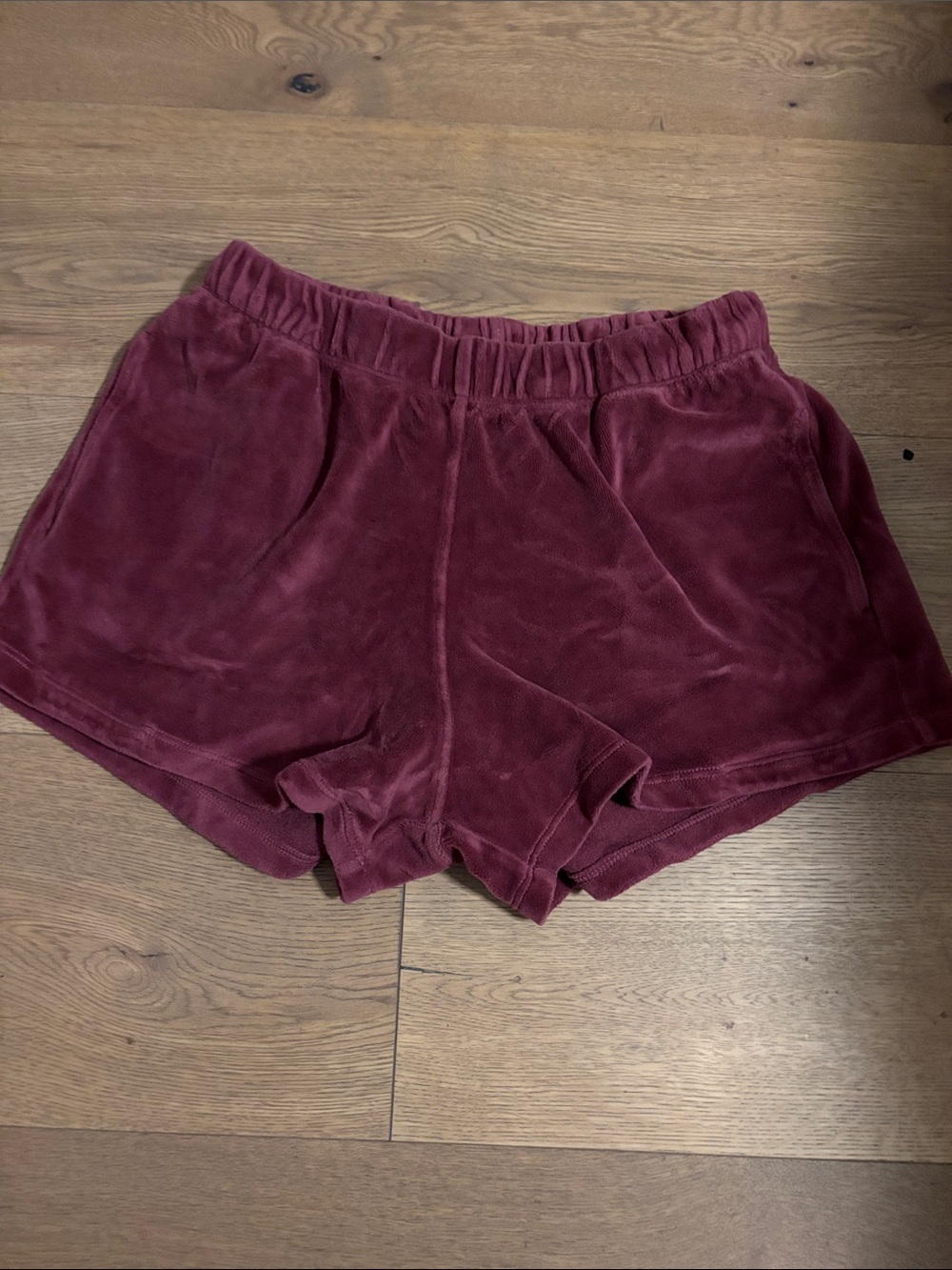Suzi Kondi Burgundy Velour Lounge Shorts